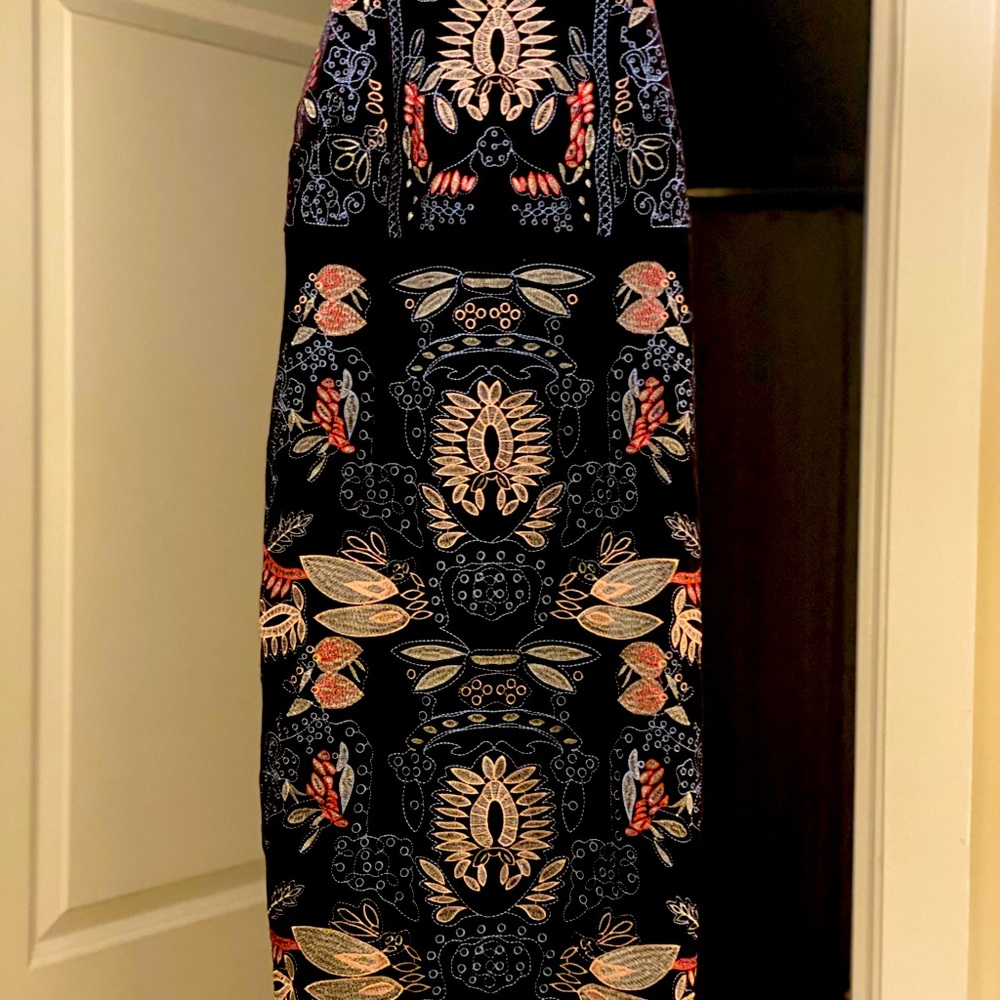 Foxiedox velvet mid calf cocktail dress